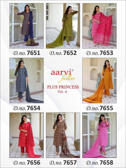 Aarvi plus princess vol-6 creations wholesale kurti